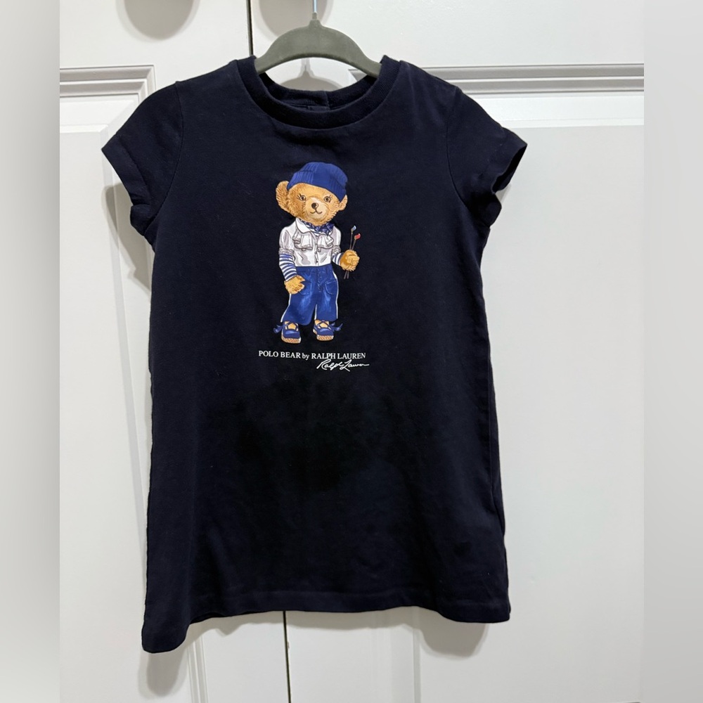 Ralph Lauren Kids Navy Polo Bear Dress